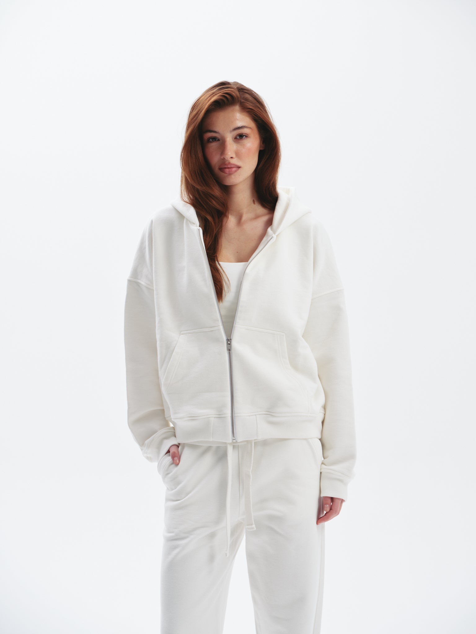 bluza dresowa biała