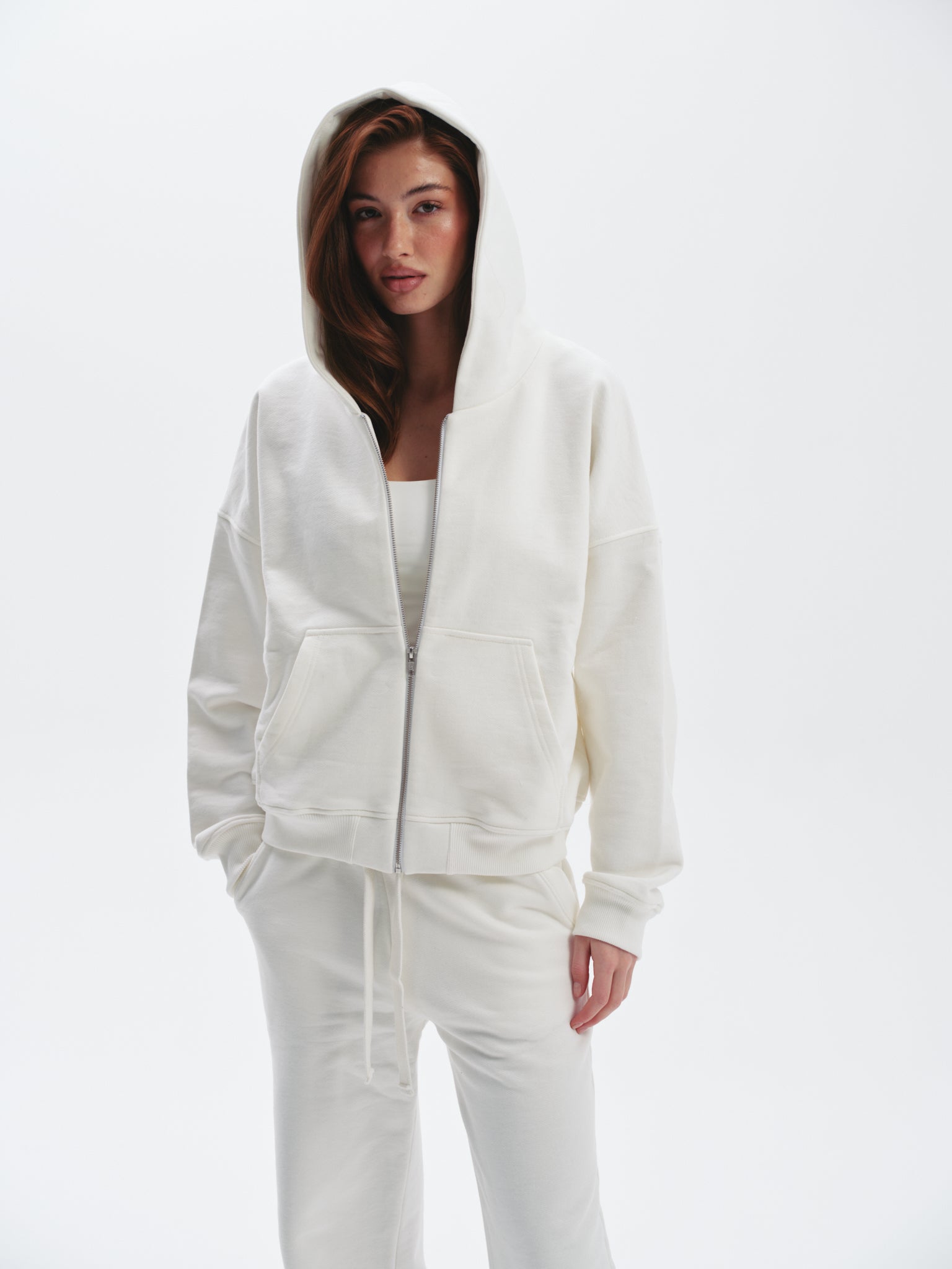bluza dresowa biała