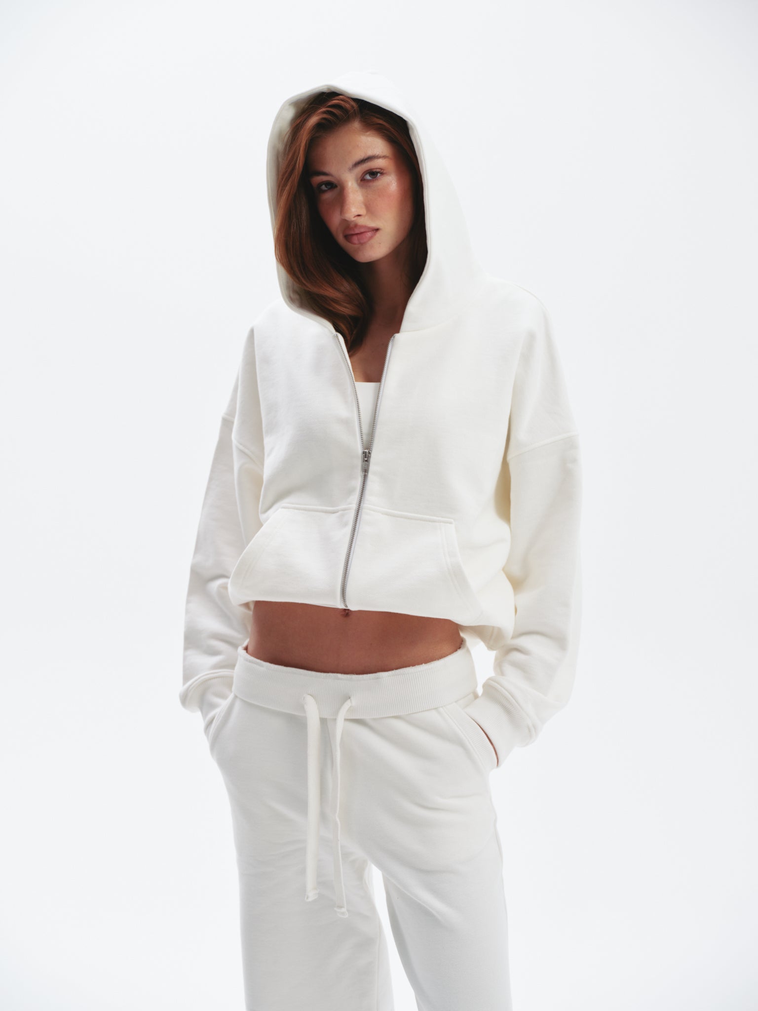 bluza dresowa biała